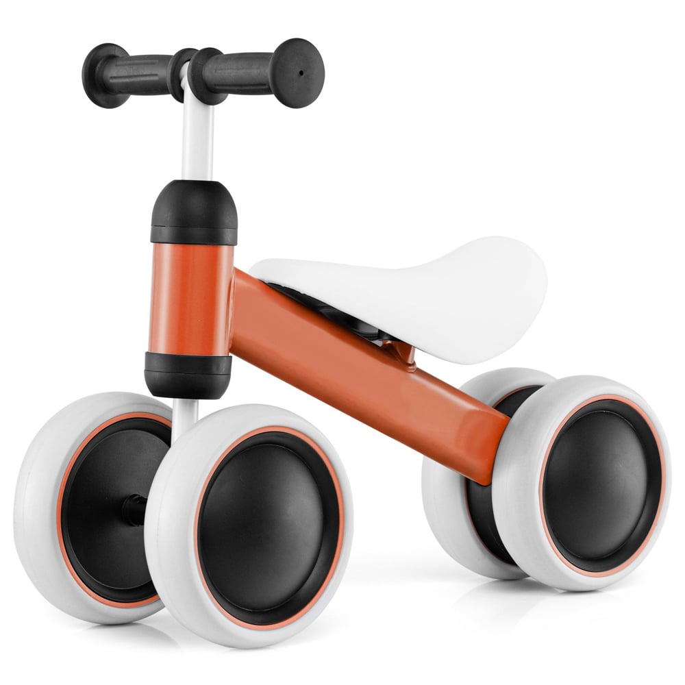 Costway Orange 4 Wheel No Pedal Baby Balance Bike Image 1