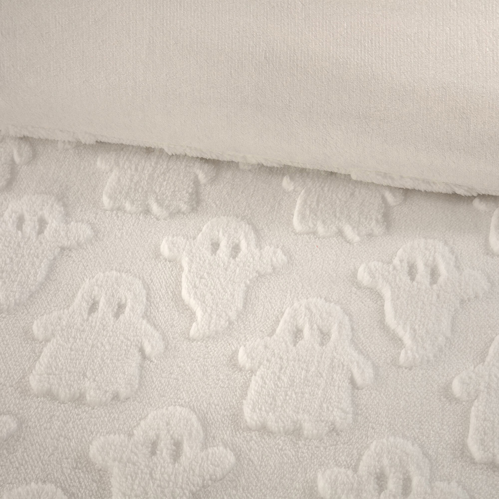 Ghosts Teddy Fleece Duvet Set White King Image 4
