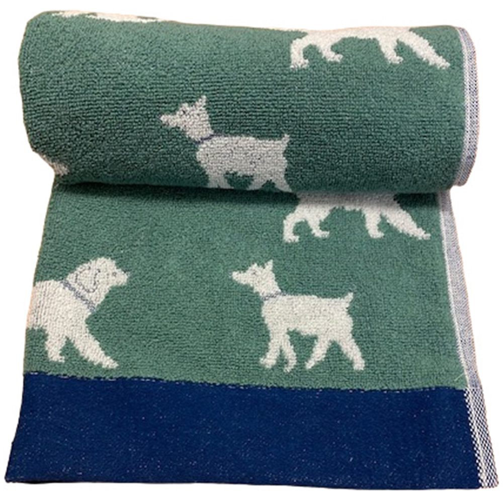 Bellissimo Dog Green Turkish Cotton Bath Towel Image 1