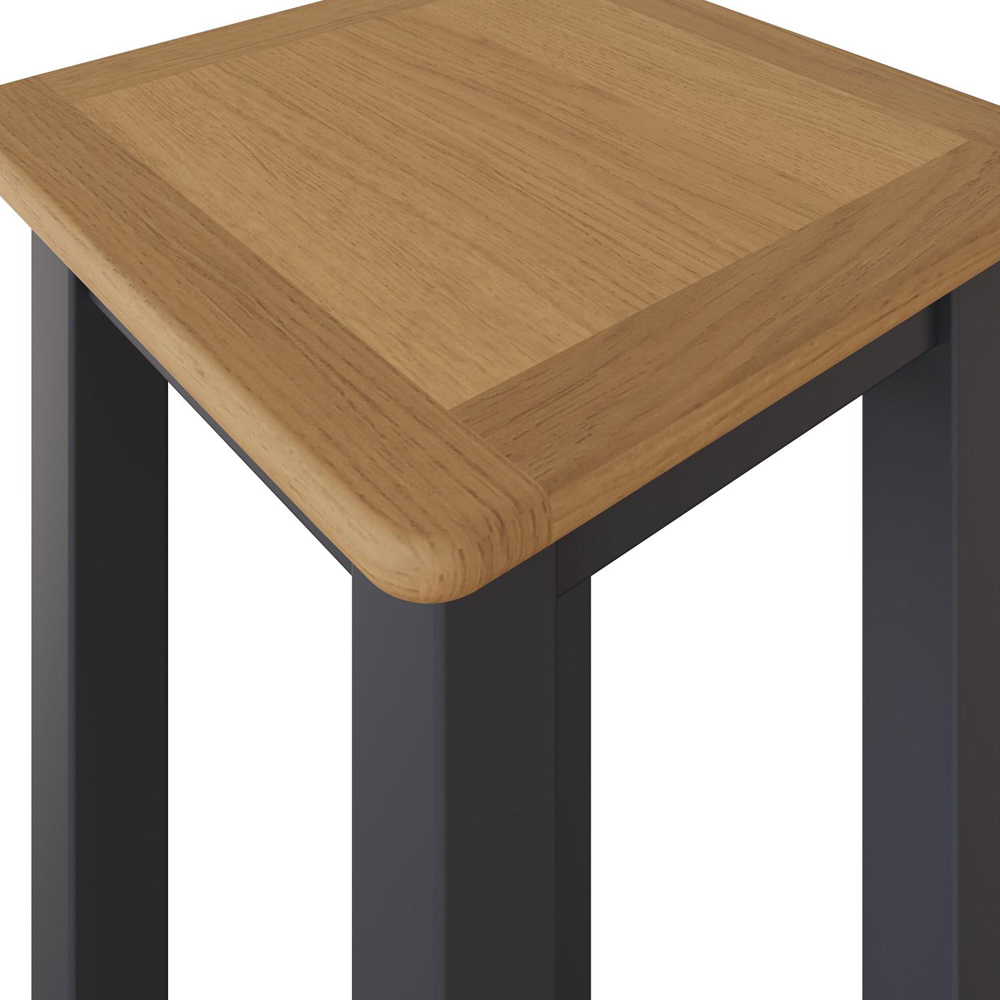 FWStyle Taberno Single Shelf Graphite Blue and Oak Side Table Image 4
