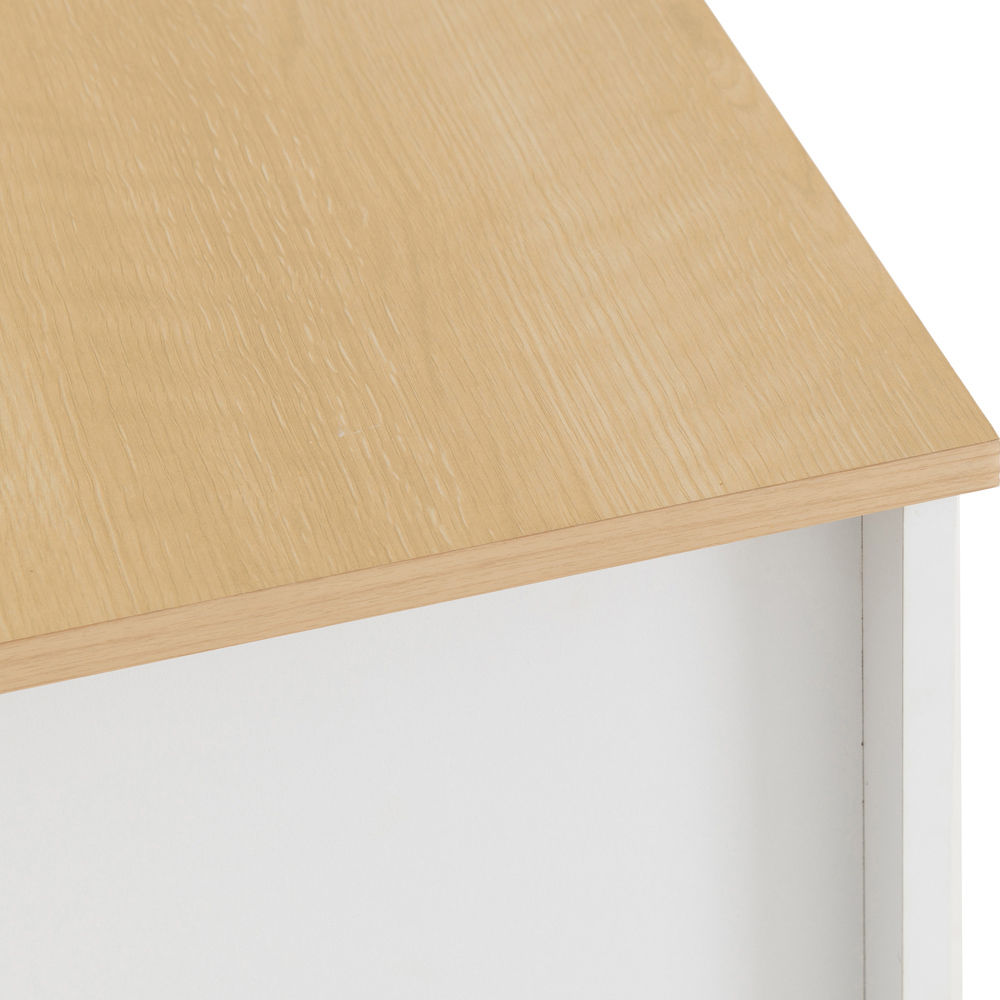 Seconique Portland 5 Drawer White and Oak Effect Chest of Drawers Image 8