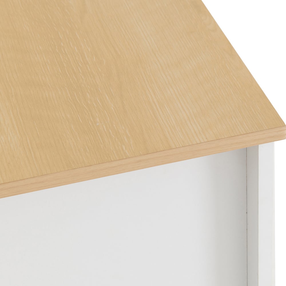 Seconique Portland 5 Drawer White and Oak Effect Narrow Chest of Drawers Image 8