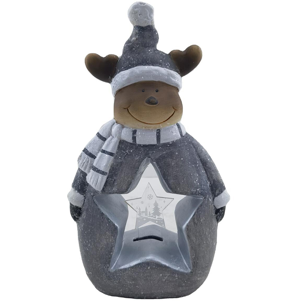 LED Grey Christmas Ornament Image 2