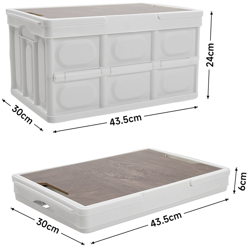 Living and Home White Foldable Camping Storage Box 42.5 x 30cm Image 7