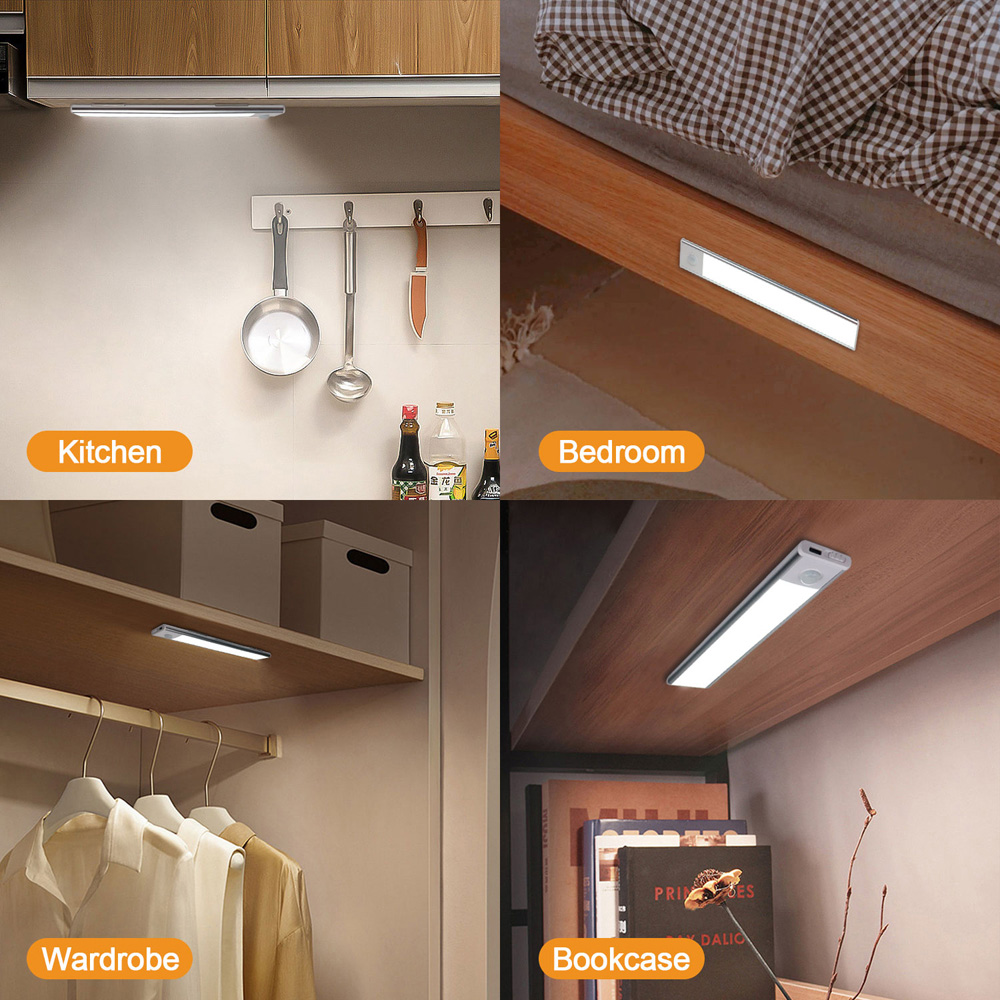 ExtraStar 2 Pack 1W Rechargeable Smart Sensor Daylight Wardrobe Cabinet Light Image 2