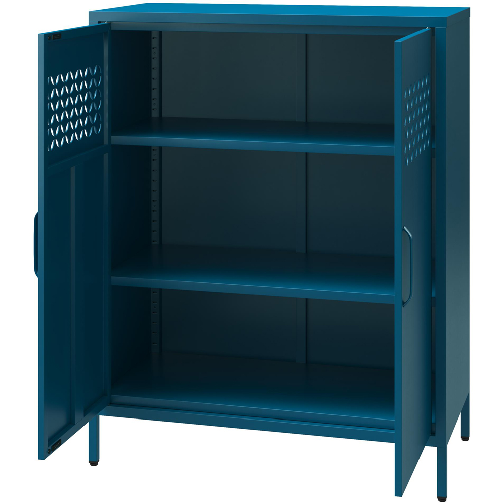 Dorel Annie 2 Door Deep Blue Storage Cabinet Image 4