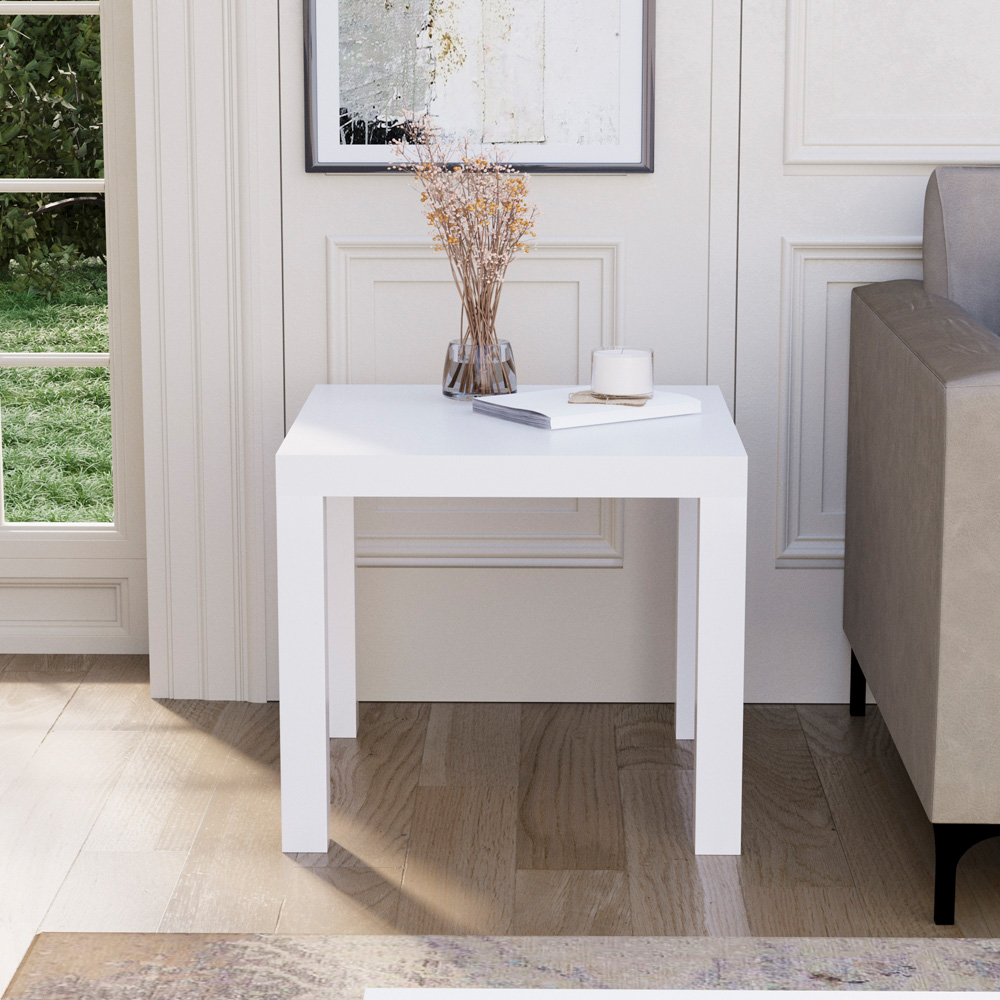 Vida Designs Beeston White Side Table Image 7