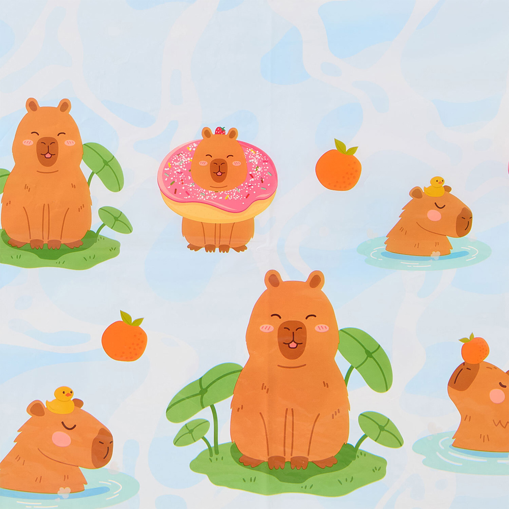 Capybara Reusable Table Cover Blue Image 5