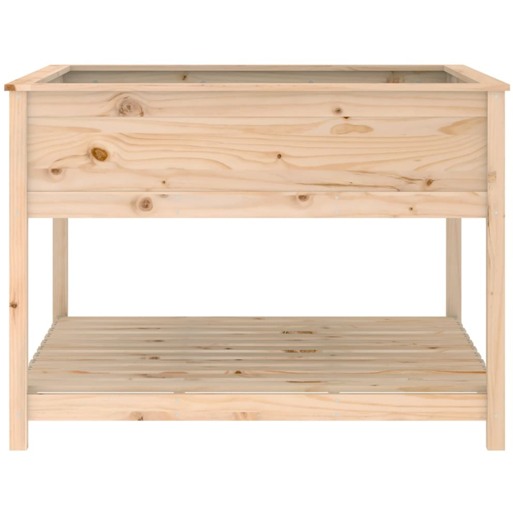 vidaXL Brown Pine Wood Raised Garden Bed 81 x 111.5 x 111.5cm Image 4