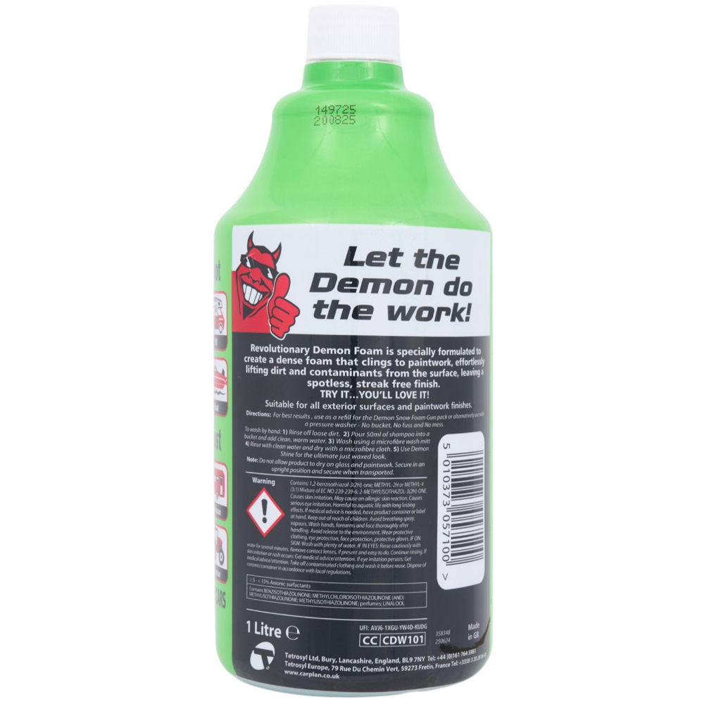 CarPlan Demon Wash Snow Foam Shampoo 1L Image 2