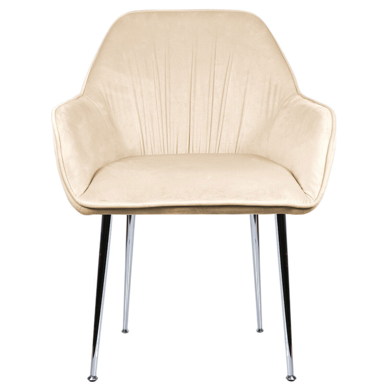 Alexis Cream Pleated Dining Chair Image 2
