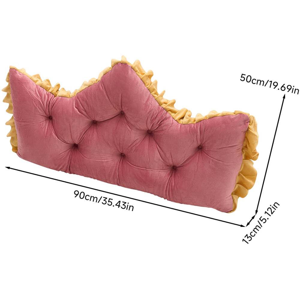 Living and Home Dusty Rose and Mustard Button Tufted Crown Headboard Pillow 50 x 90cm Image 8