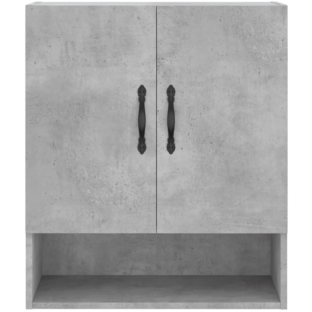 vidaXL 2 Door Single Shelf Concrete Grey Wall Cabinet Image 4