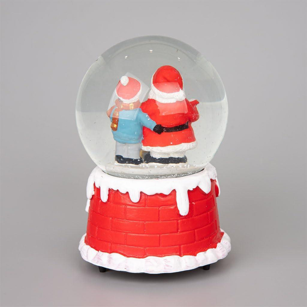 Single Shatchi Christmas Santa Tree Scene Resin Base Musical Snowglobe in Assorted Style Image 3