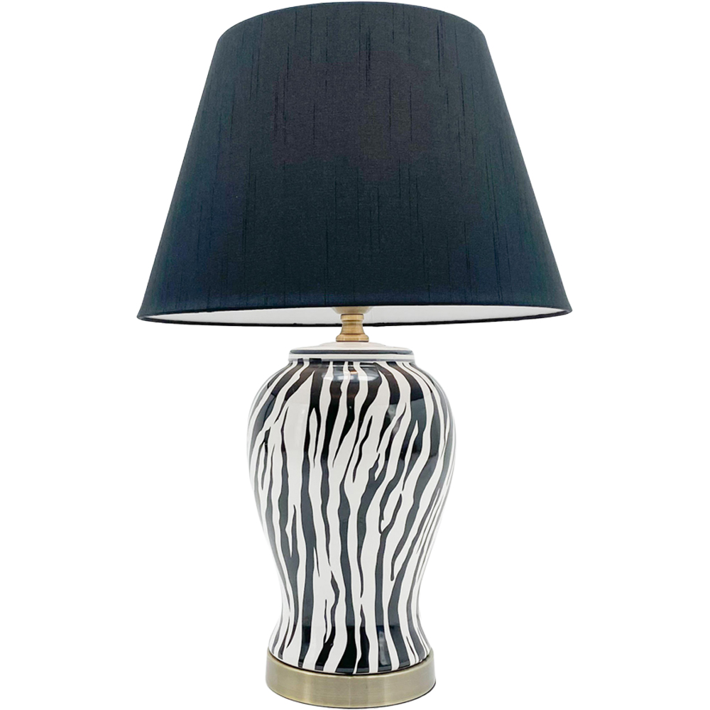 Acacia Home Zebra Pattern Lamp with Shade 45cm Image 1