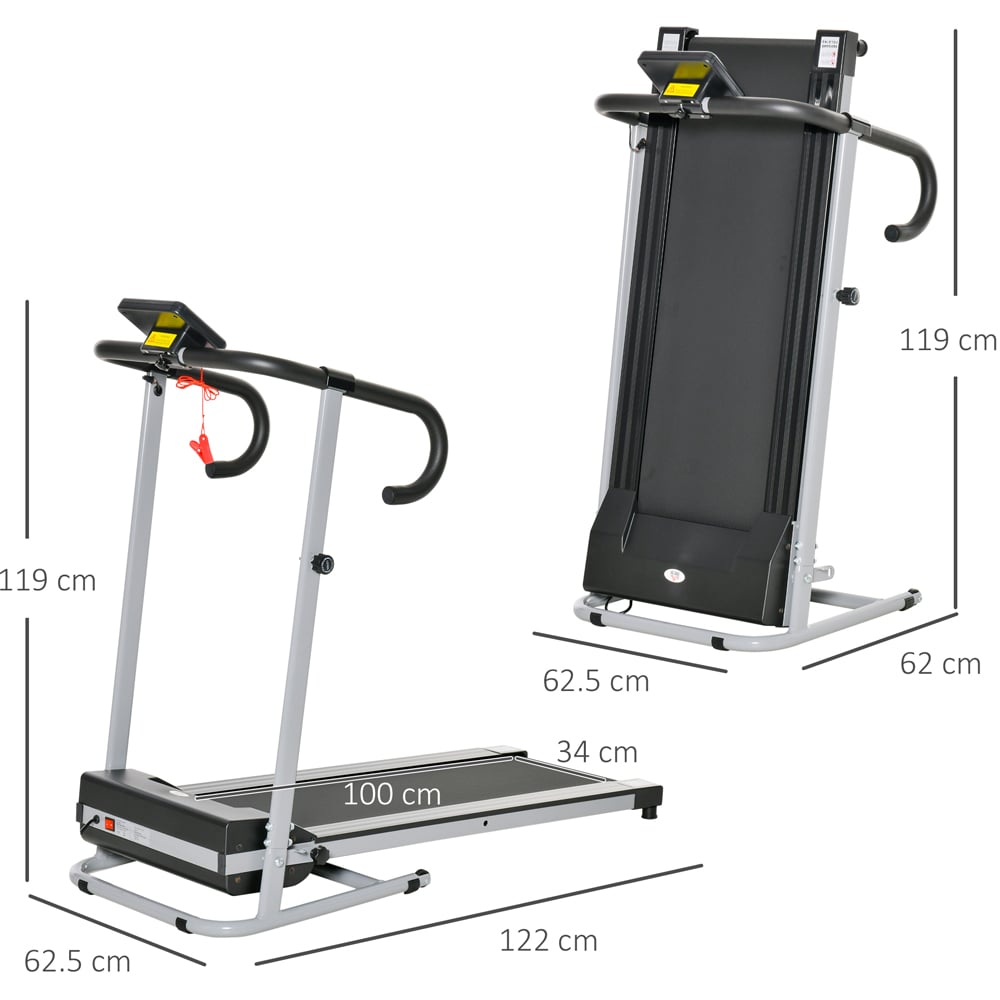 HOMCOM Unisex Foldable Electric Treadmill with LCD Monitor Image 8