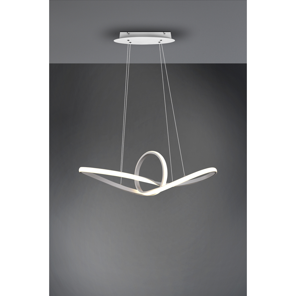 TRIO Sansa Matt White LED Pendant Light Image 3