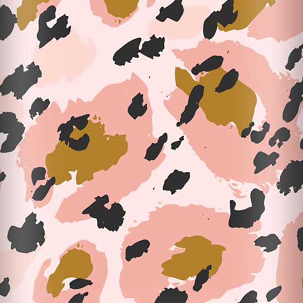 Warren Reed Designer Small Hand Drawn Pink Leopard Print Suitcase Image 3