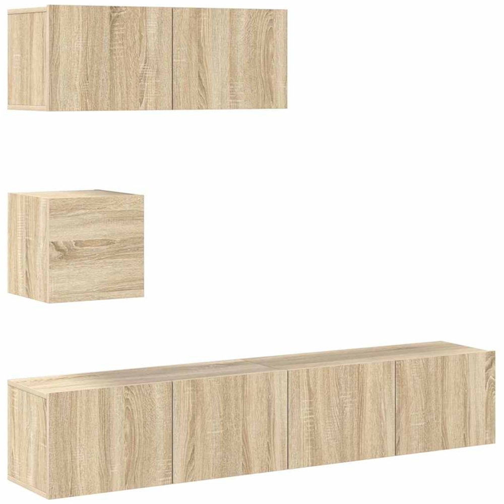 vidaXL 7 Door Sonoma Oak TV Cabinet Image 2