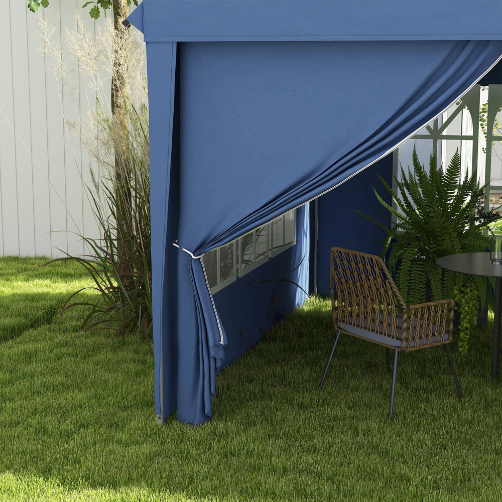 Outsunny 3 x 6m Blue Pop Up Gazebo with Storage Bag Image 4