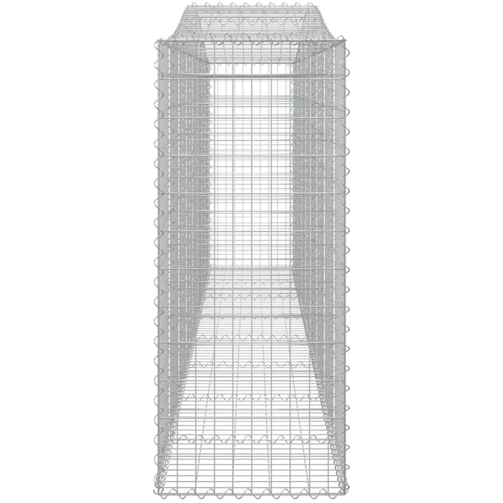 vidaXL Silver Galvanised Iron Arched Gabion Basket 400 x 50 x 120/140cm 20 Pack Image 3