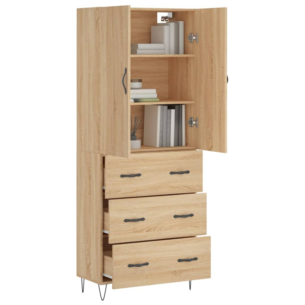 vidaXL 2 Door 3 Drawer Sonoma Oak Highboard Image 3