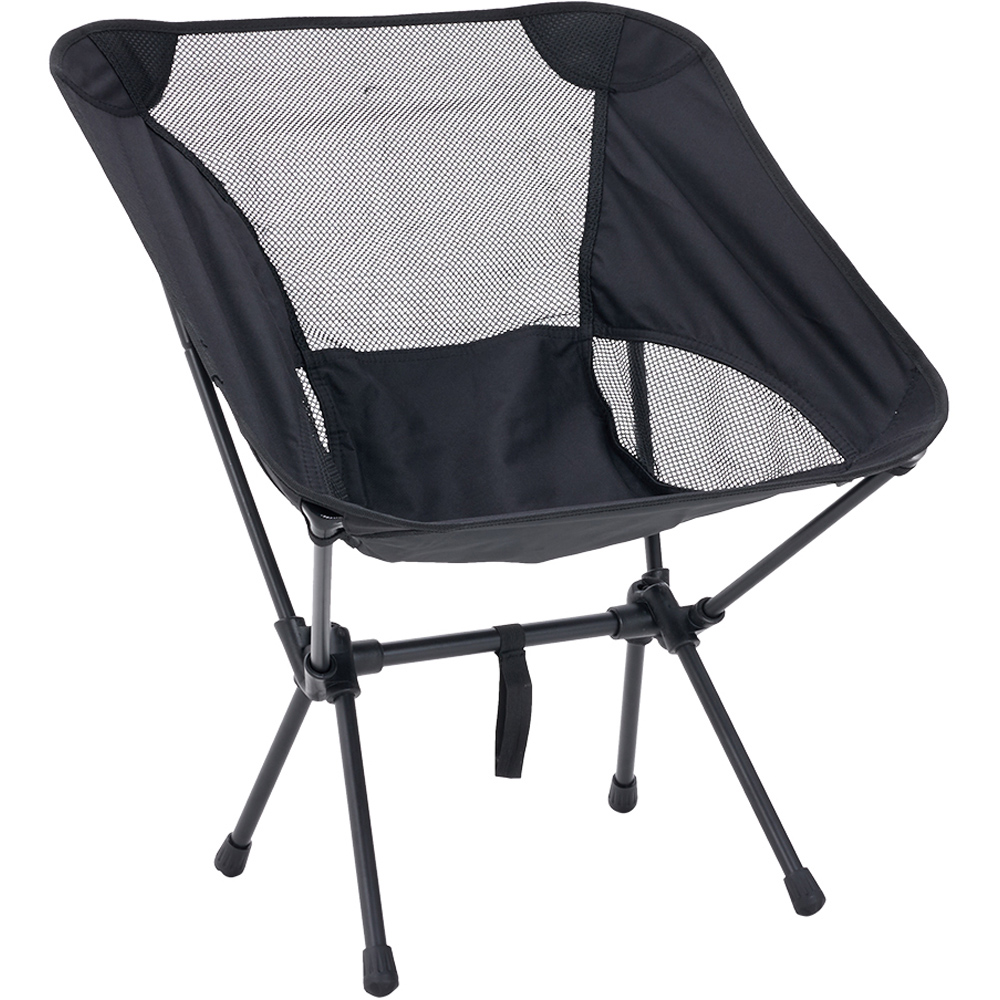 Living and Home Black Breathable Mesh Foldable Camping Chair Image 1