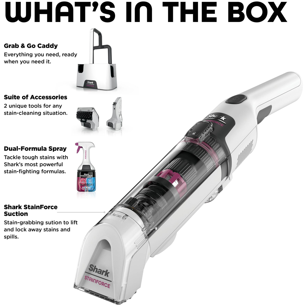 Shark StainForce White Cordless Stain Destroying Spot Cleaner Image 8