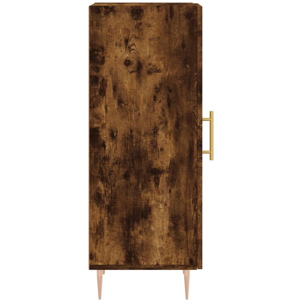 vidaXL Single Glass Door 3 Shelf Smoked Oak Sideboard Image 7