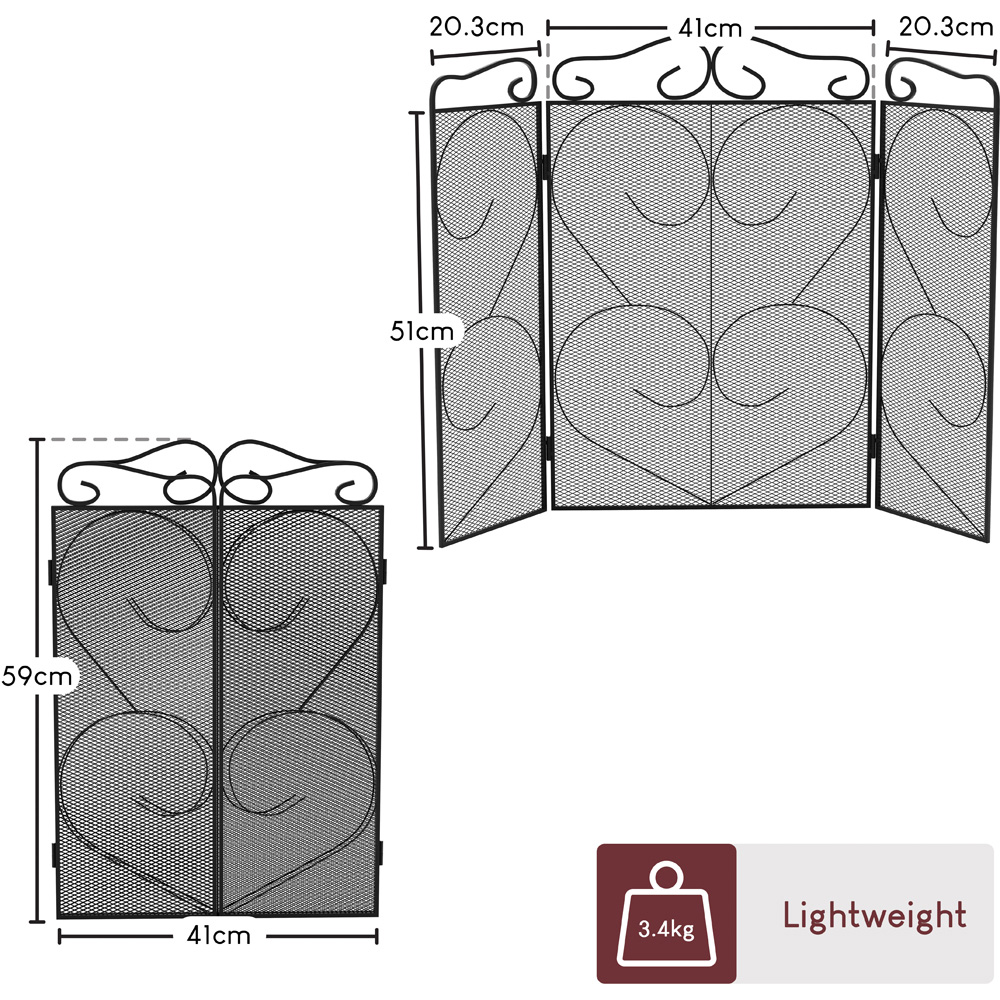 Fire Vida Tapton 3 Panel Fire Guard Image 6