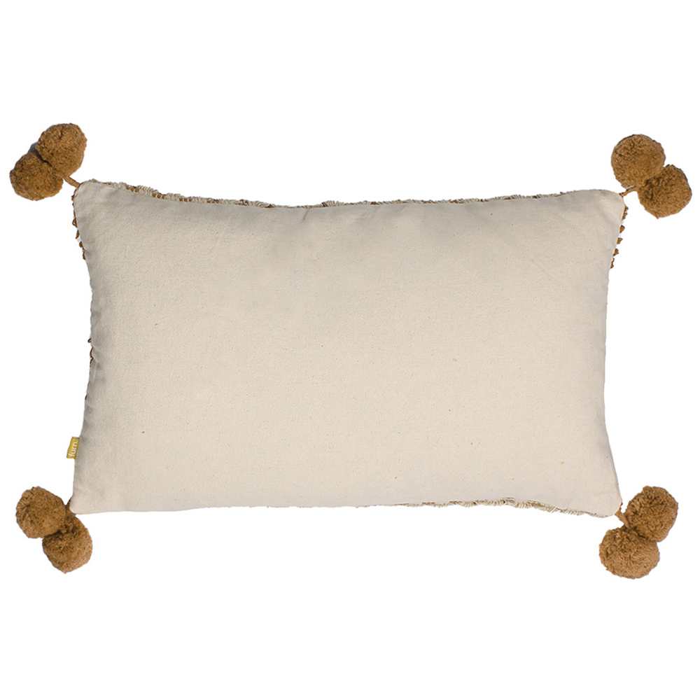 furn. Ayaan Mustard Woven Tufted Cushion Image 3
