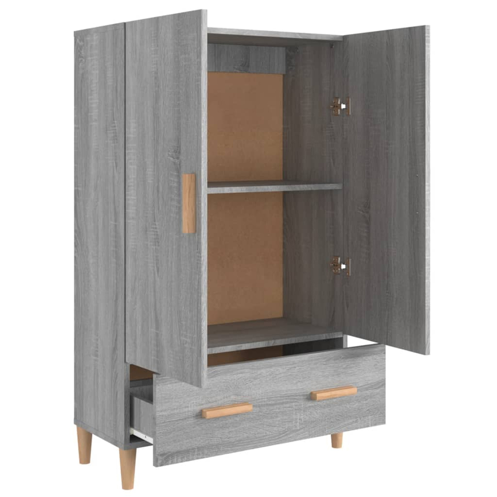 vidaXL 2 Door Single Drawer Grey Sonoma Highboard Image 4
