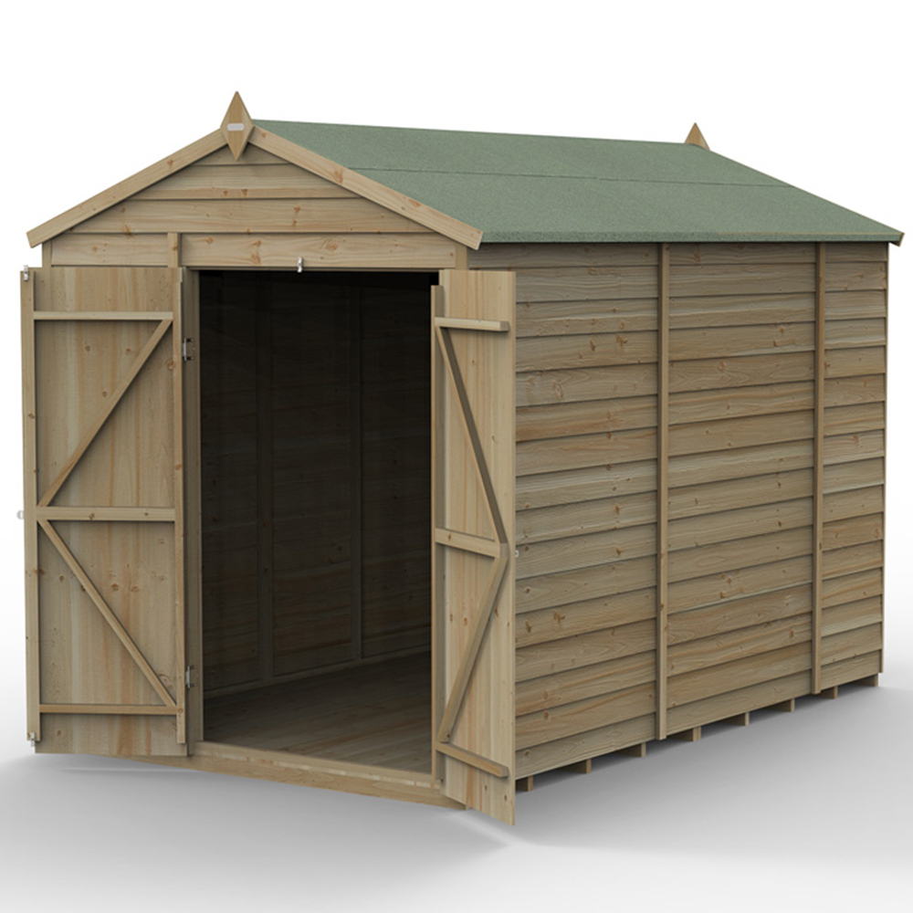 Forest Garden 4LIFE 6 x 10ft Double Door Apex Shed Image 3