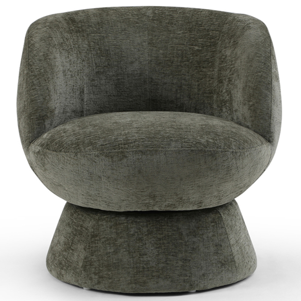 Tom Olive Chenille Swivel Accent Tub Chair Image 2
