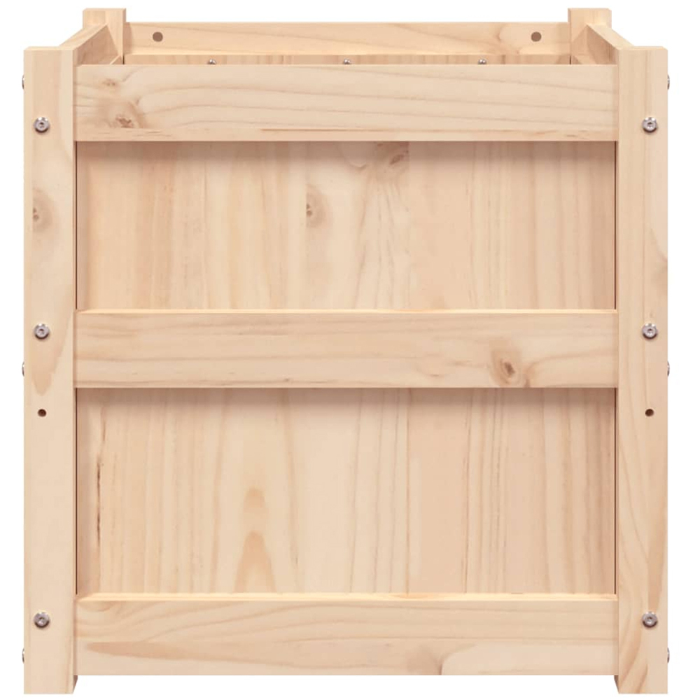 vidaXL Natural Solid Pine Wood Garden Planter 50cm Image 6
