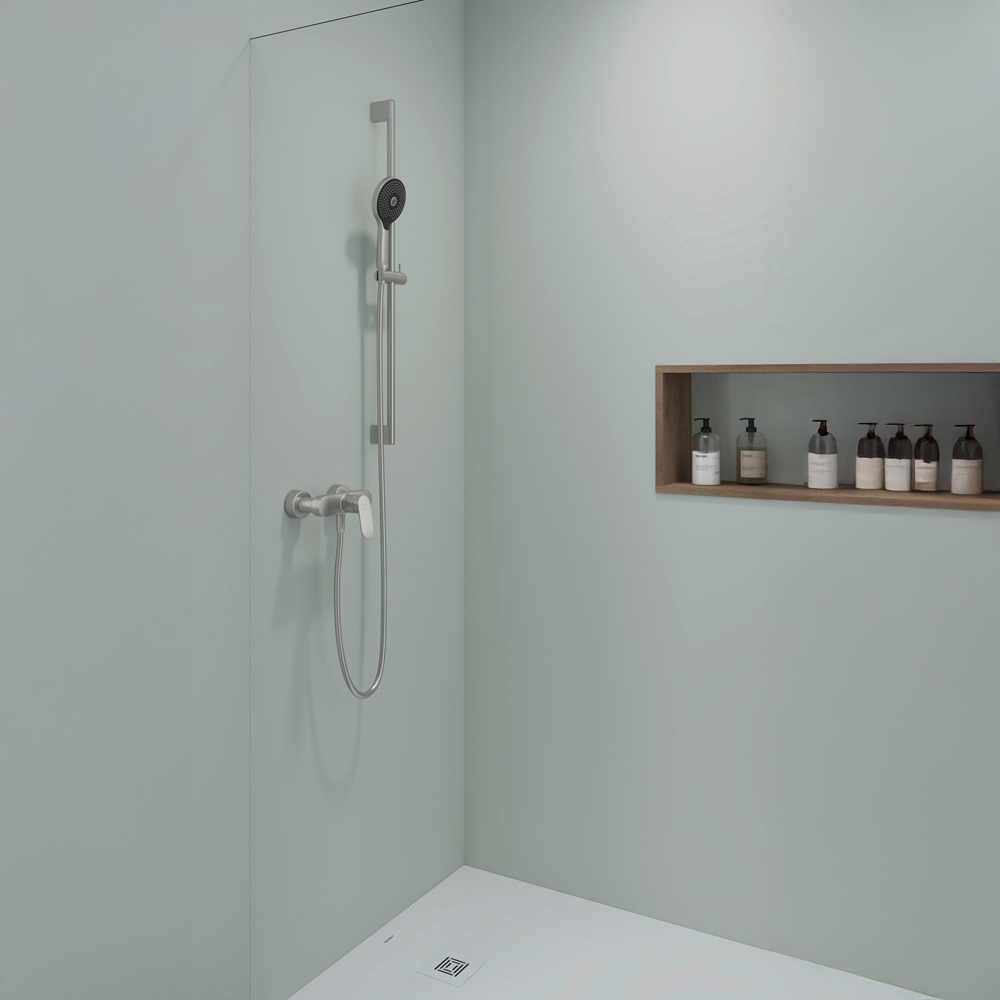 Duravit D120 MinusFlow Stainless Steel 3 Jet Click Hand Shower Image 3