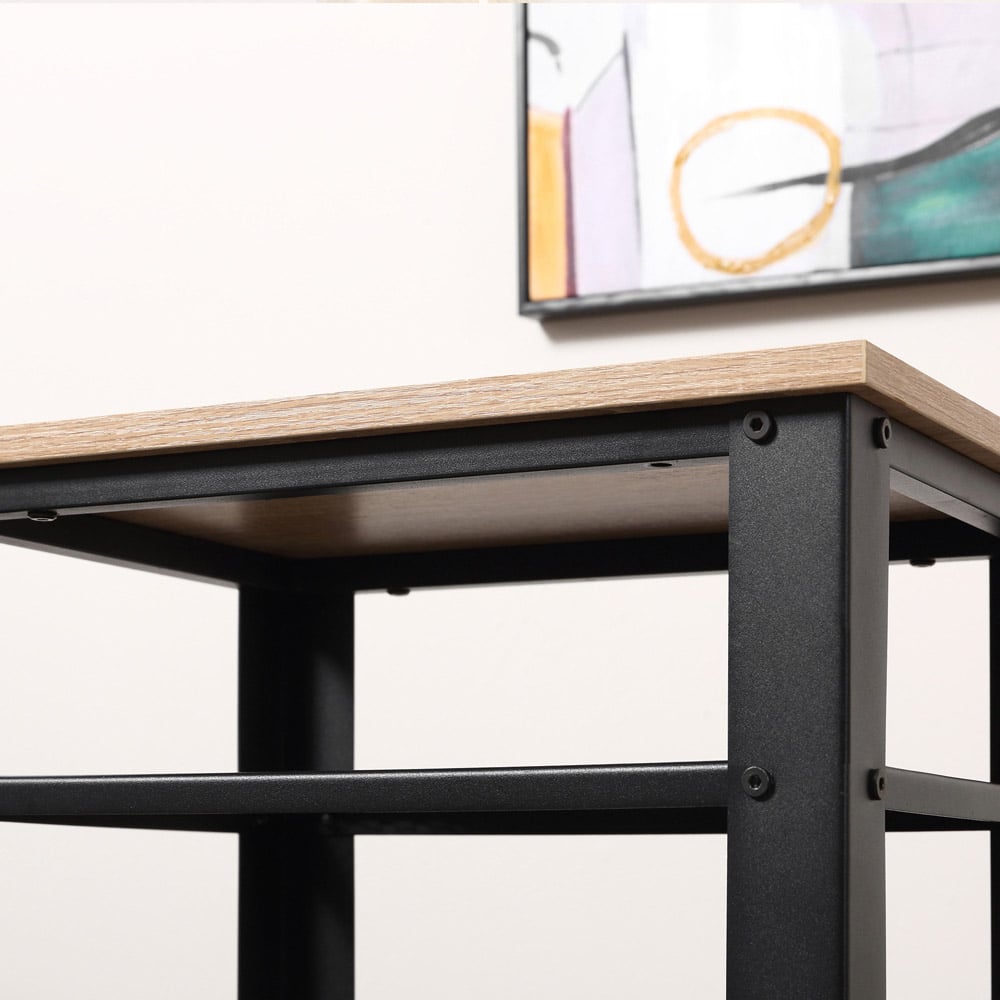 Portland 2 Shelf Black Side Table Image 3