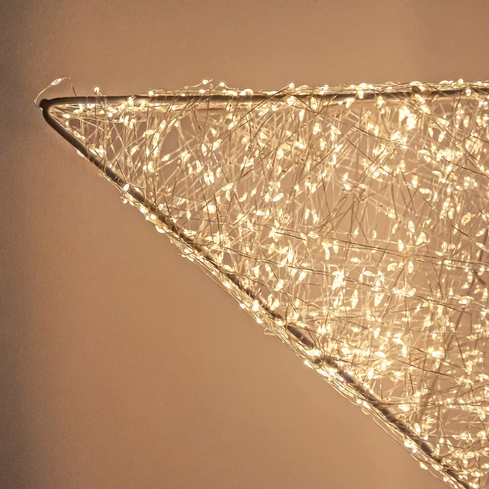 The Christmas Centre 15000 Warm White LED Micro Lights Pre-Lit Gold Light-Up Star 114cm Image 3