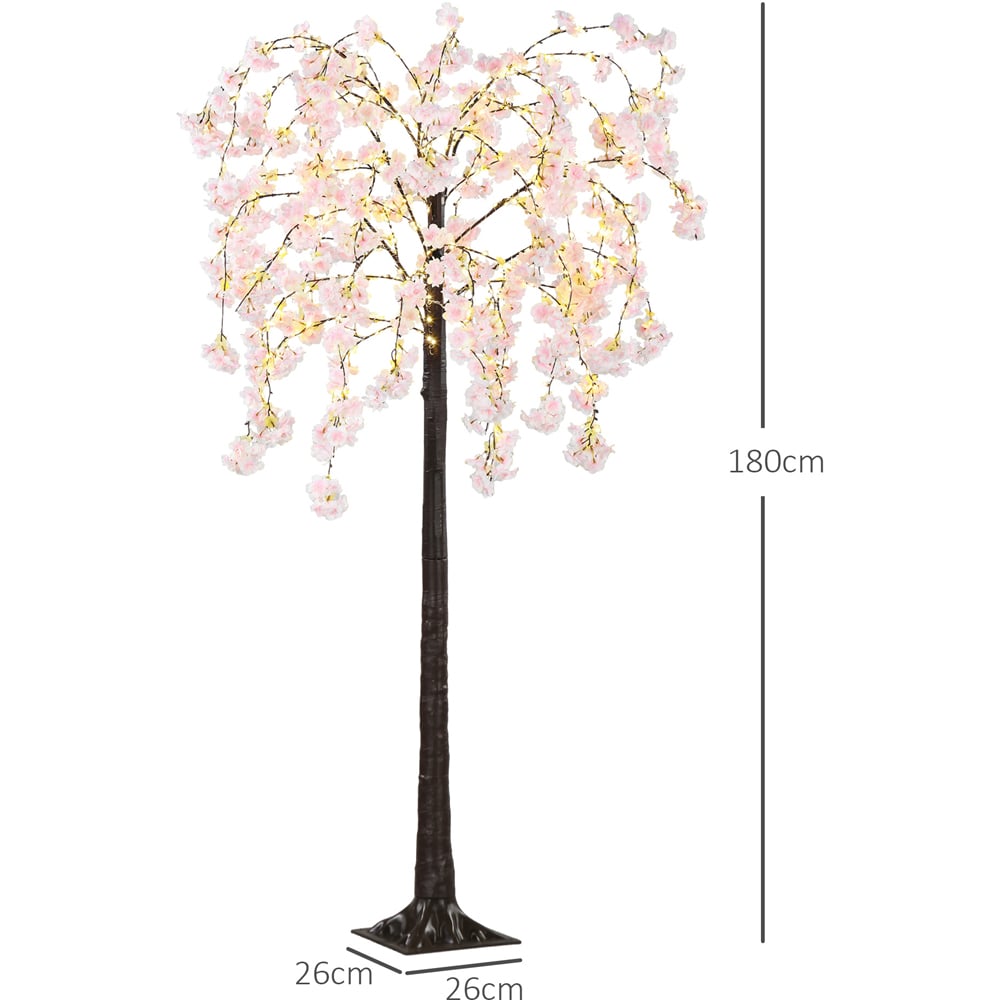 Everglow Warm White LED Light Up Artificial Cherry Blossom Tree 6ft Image 8