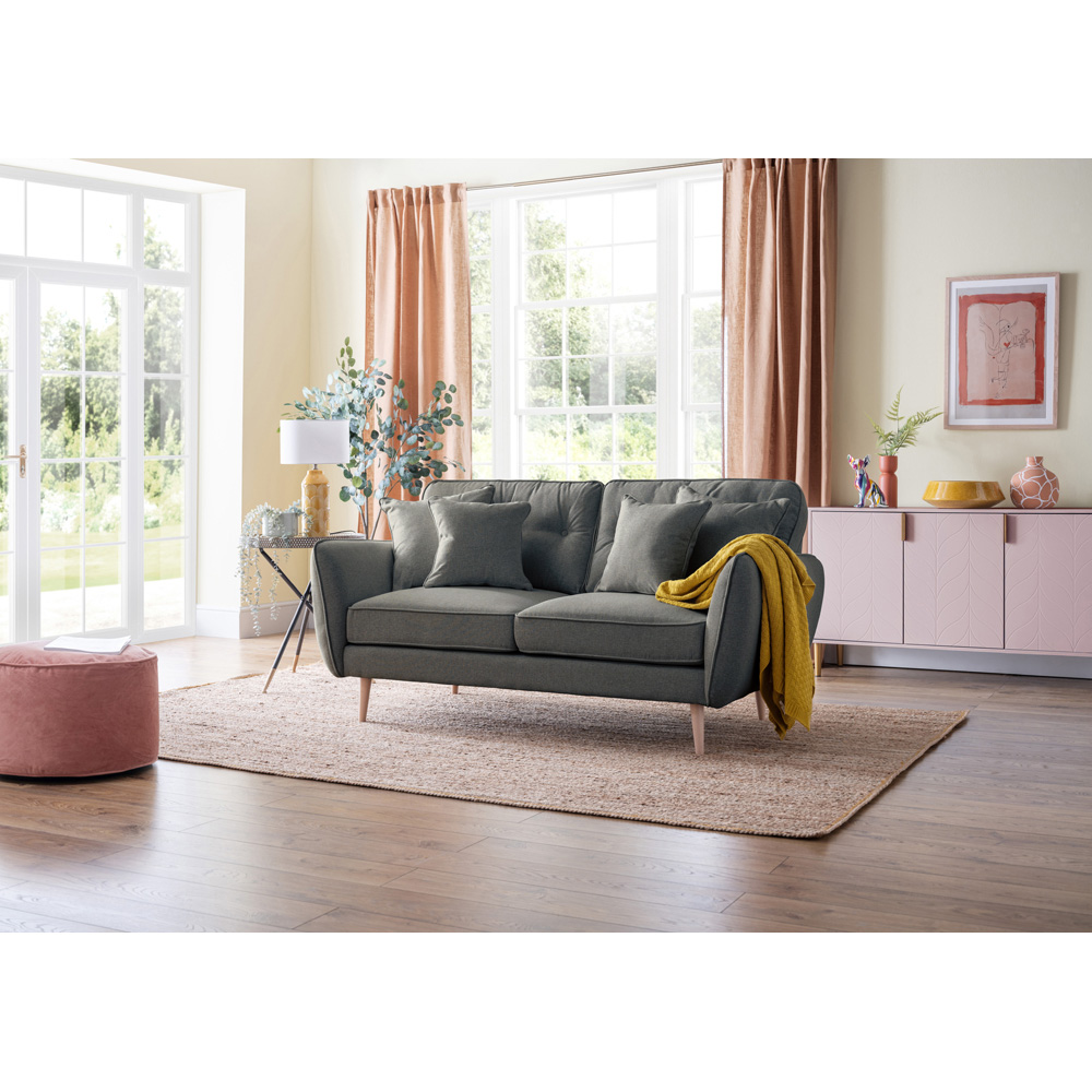 Opry Faro 2 Seater Button Back Slate Sofa Image 5