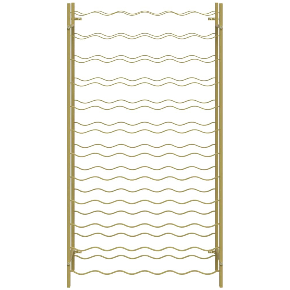vidaXL 72 Bottle Gold Freestanding Wine Rack Image 4