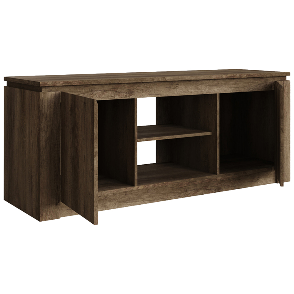 GFW Canyon 2 Door 2 Shelf Oak TV Unit Image 4