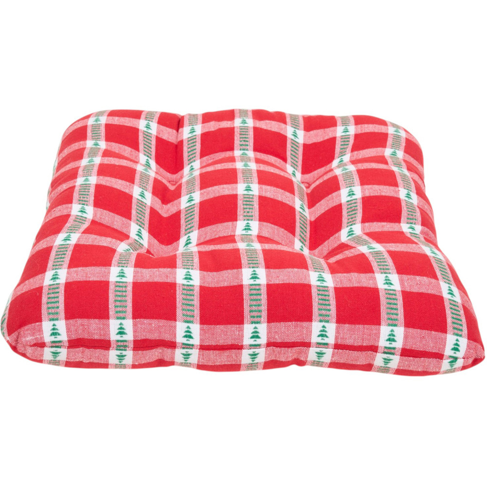 Checkered Tree Seat Pad Red Image 5