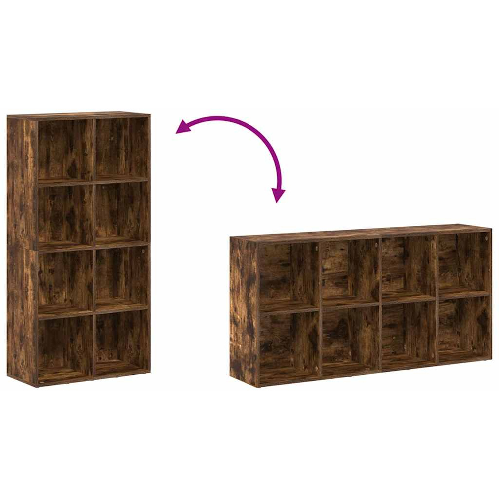 vidaXL 8 Shelf Brown Bookcase Image 6