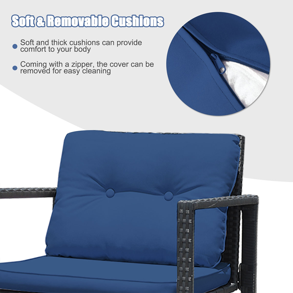 Costway 2 Seater Garden Rocking Bistro Set Image 7