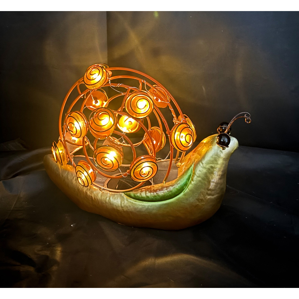 Avilo Snail LED Solar Garden Ornament Image 5