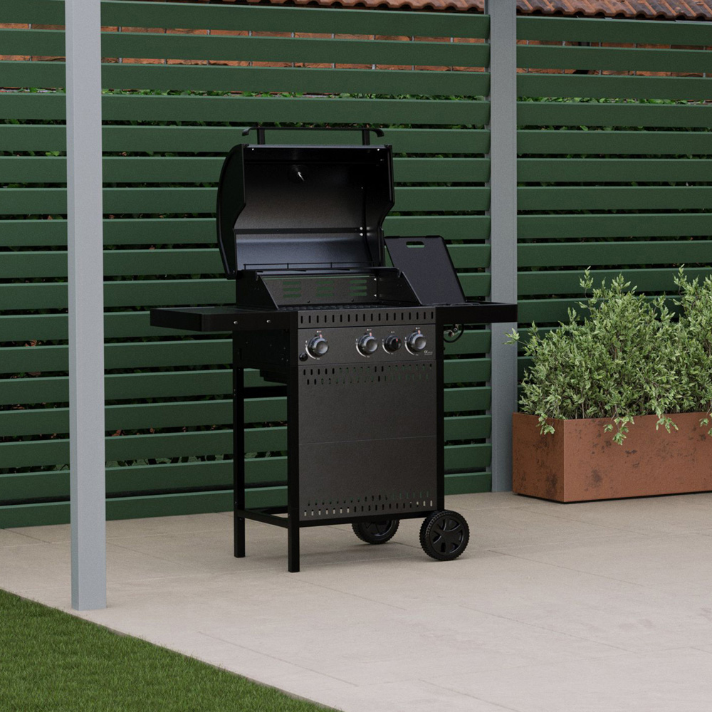 Ottimo 310 3 Burner Matt Grey and Black Gas BBQ with Side Burner Image 8