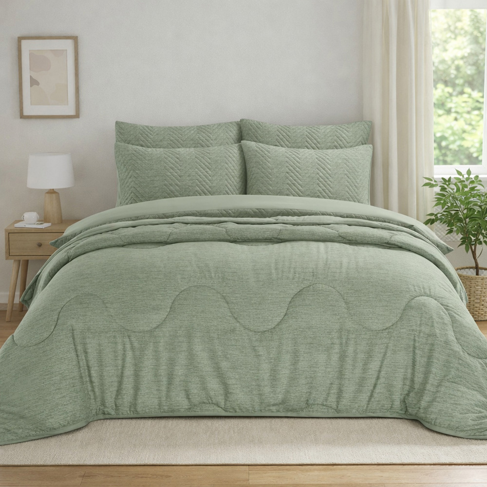 Homerepublic Double Fern Green Reversible Coverless Duvet 10.5 Tog Image 2