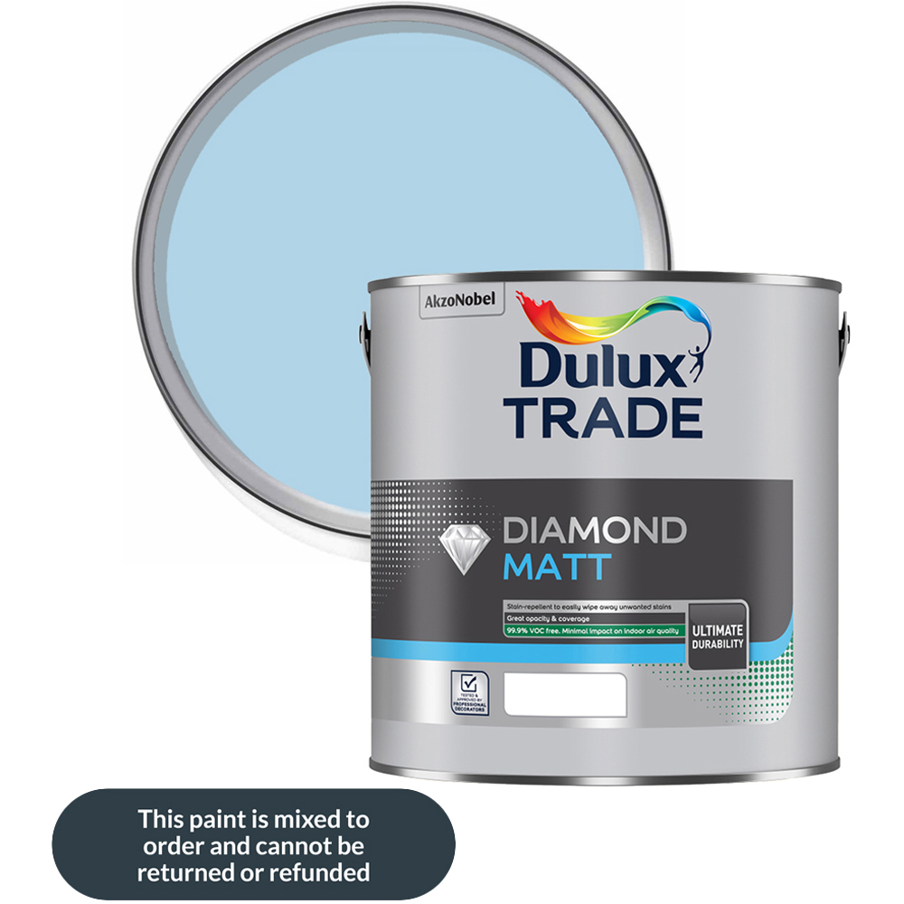 Dulux Trade First Dawn Walls and Ceilings Diamond Matt Paint 5L Image 1