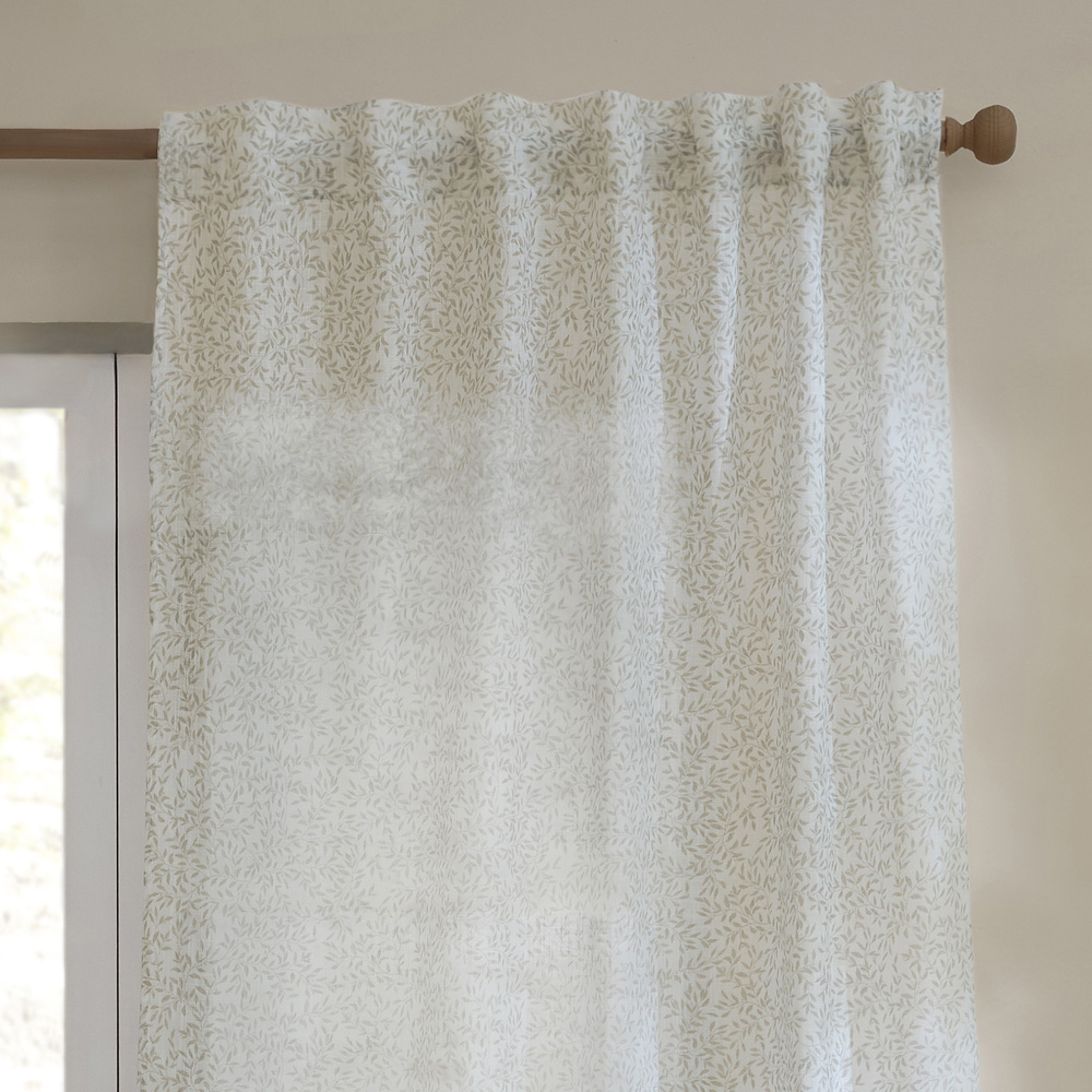 Yard Perrie Leaf Natural Sheer Woven Curtain Panel 140 x 250cm Image 4